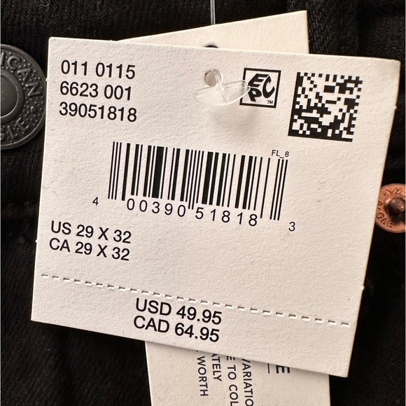 NWT American Eagle Men’s Airflex+ Original Bootcut Jeans 29x32 Black - Picture 5 of 9